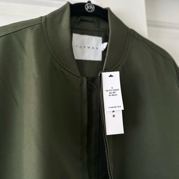 Topman Olive Green Bomber Jacket - Picture 4 of 10